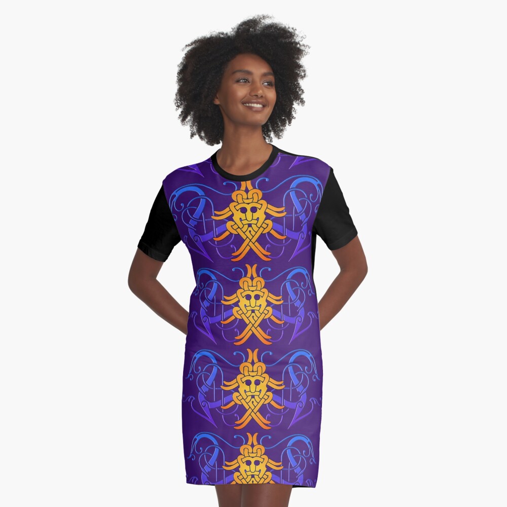 Item preview, Graphic T-Shirt Dress designed and sold by Odinist.
