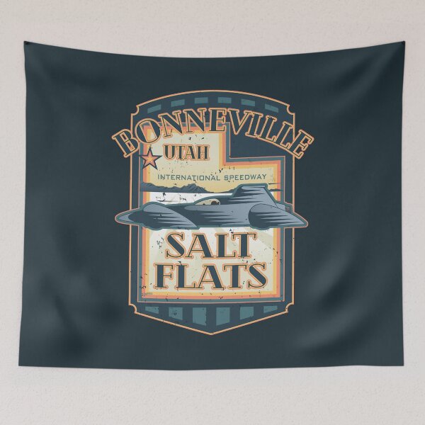 Item preview, Bonneville Salt Flats International Speedway Vintage Retro Style Illustration designed and sold by hobrath.
