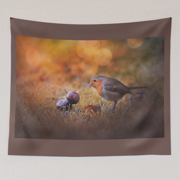 Item preview, Robin and Chestnut Cow in the Autumn Garden designed and sold by Kipcio.