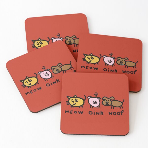 Item preview, Noisy Cat Pig Dog Goes Meow Oink Woof designed and sold by ellenhenry.