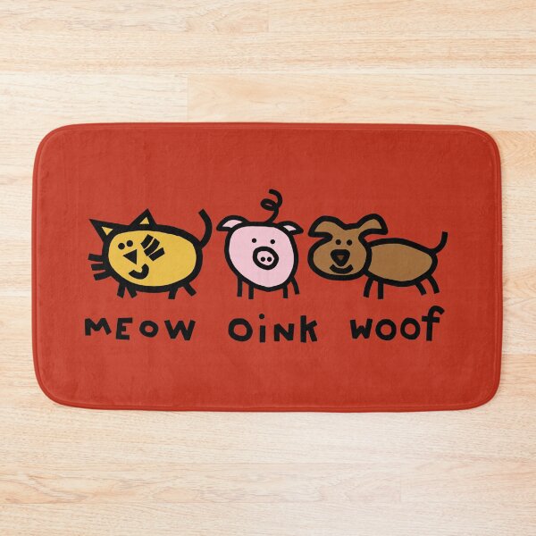 Item preview, Noisy Cat Pig Dog Goes Meow Oink Woof designed and sold by ellenhenry.