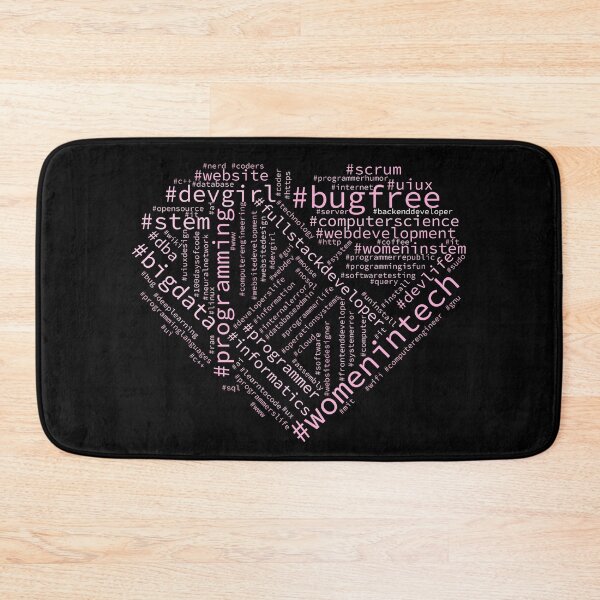 Item preview, Hashtag Wordcloud Heart Women In Tech, Girl Programmer, Word Cloud, Software Engineer, Computer Science, Web, WWW, Programming Humor, Dark designed and sold by Max-Wear.