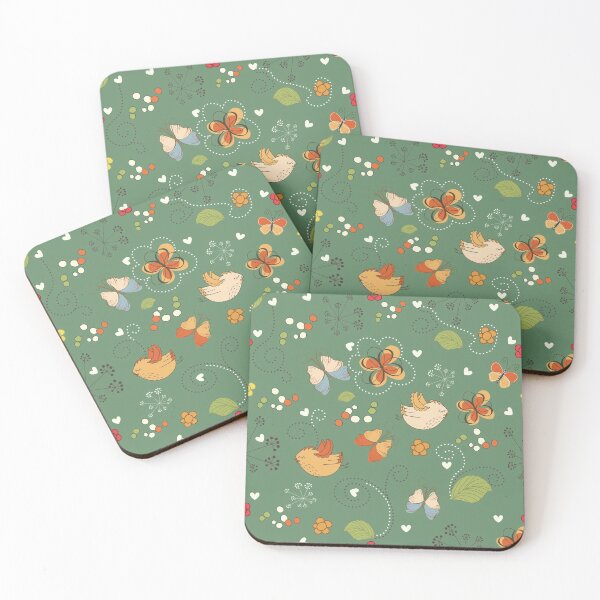 Item preview, Birds, flowers and butterflies, cute pattern, adorable motif with pastel color, spring aesthetic designed and sold by PattyTheGecko.