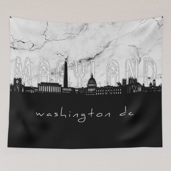Item preview, washington dc skyline marble designed and sold by BekimART2.