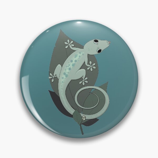 Item preview, Lilybell the Spotted Lizard Perched On Leaves designed and sold by Izzy Clarence.