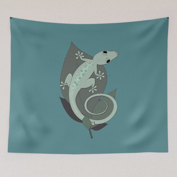 Item preview, Lilybell the Spotted Lizard Perched On Leaves designed and sold by Izzy Clarence.