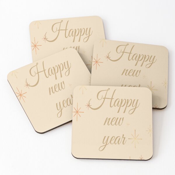 Item preview, Happy New Year, Golden Stars designed and sold by mimosadesigns.