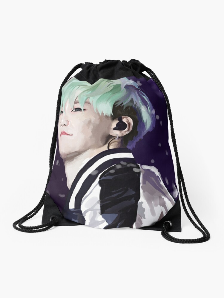 Suga Chibi BTS' Cotton Drawstring Bag