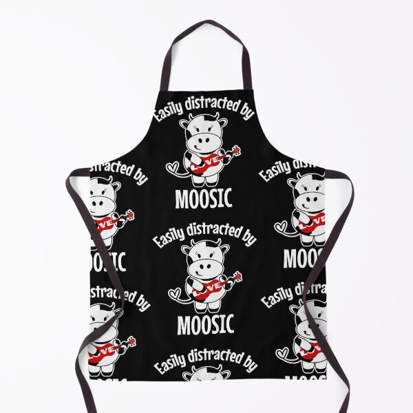 Item preview, Easily distracted by moosic | Cute cow playing the ukulele designed and sold by DeliriousSteve.