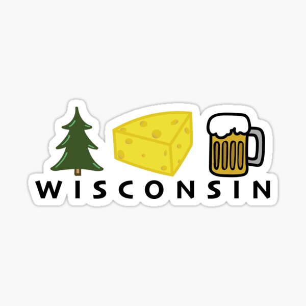 Wisconsin theme Sticker