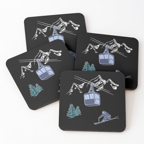 Item preview, Ski Lift Resort Winter Sports Scene designed and sold by TheInkElephant.