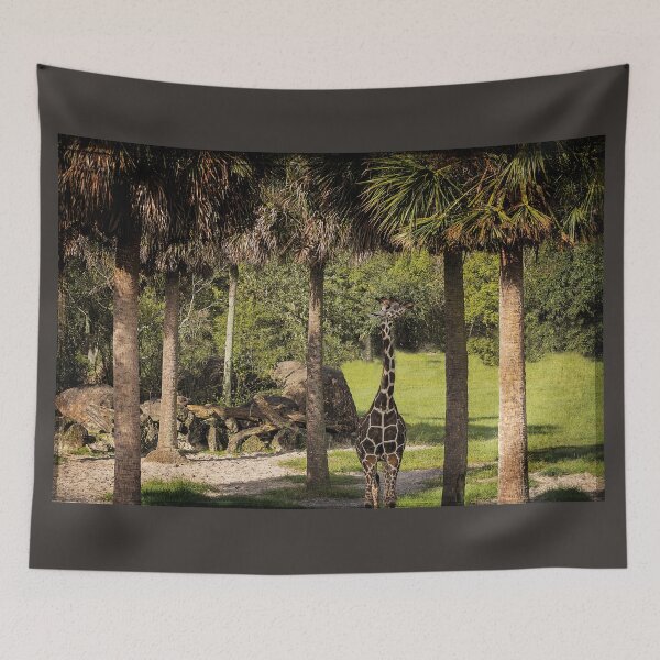 Item preview, Giraffe Grinning Tall and Proud under the Palms designed and sold by KbytesOfJax Outdoor and Nature.