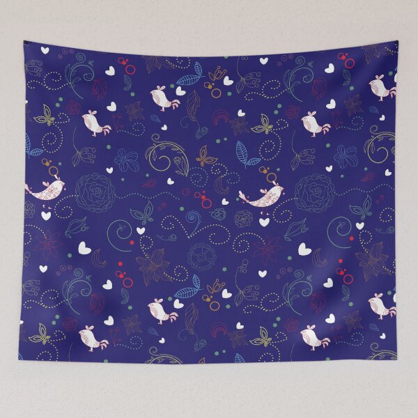 Item preview, Birds and flowers, for birds lovers, owl bird lover - Aesthetic Pattern designed and sold by PattyTheGecko.