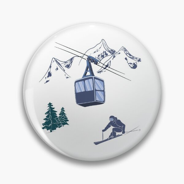 Item preview, Ski Lift Resort Winter Sports Scene designed and sold by TheInkElephant.