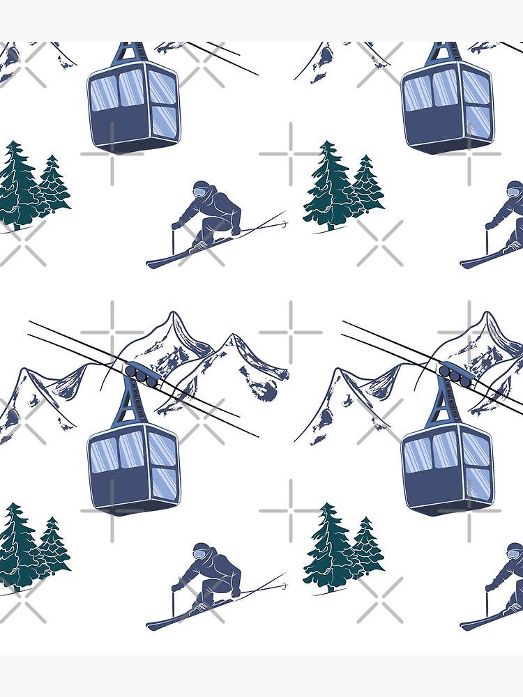 Discover Ski Lift Resort Winter Sports Scene Backpack