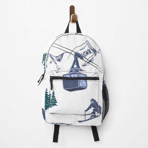 Item preview, Ski Lift Resort Winter Sports Scene designed and sold by TheInkElephant.