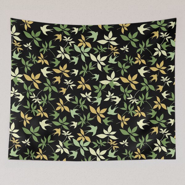 Item preview, Sparrows and leaves, for birds lovers, sparrow bird lover - Aesthetic Pattern designed and sold by PattyTheGecko.