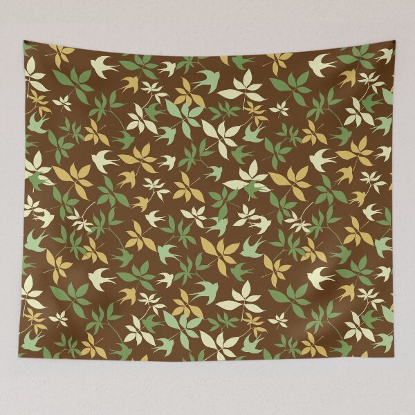 Item preview, Sparrows and leaves, for birds lovers, sparrow bird lover - Aesthetic Pattern designed and sold by PattyTheGecko.