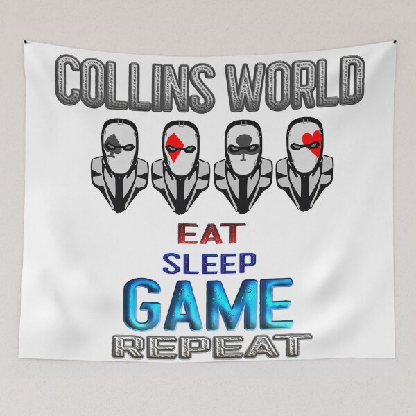 Item preview, Collins World Eat Sleep Game Repeat designed and sold by Graykat.