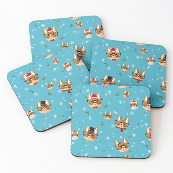 Item preview, Puppy Corgi Merry Christmas - Pattern - Blue designed and sold by Kevin-PR.