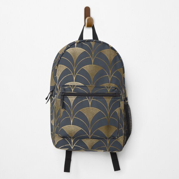 Item preview, Elegant Art Deco Gold and Inkwell Gray Geometric Pattern designed and sold by MarikaJohnson.