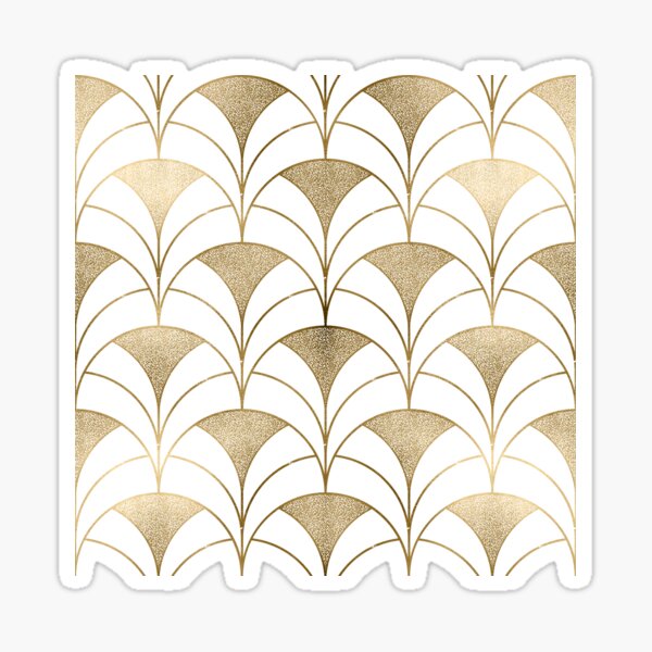 Item preview, Elegant Art Deco Gold and Inkwell Gray Geometric Pattern designed and sold by MarikaJohnson.