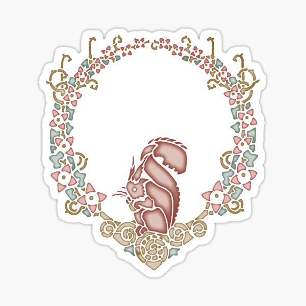 Arts & Crafts Squirrel Sticker