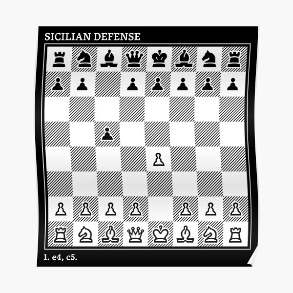 Chess Common Lines In The Sicilian Defense  Poster for Sale by cevyl49
