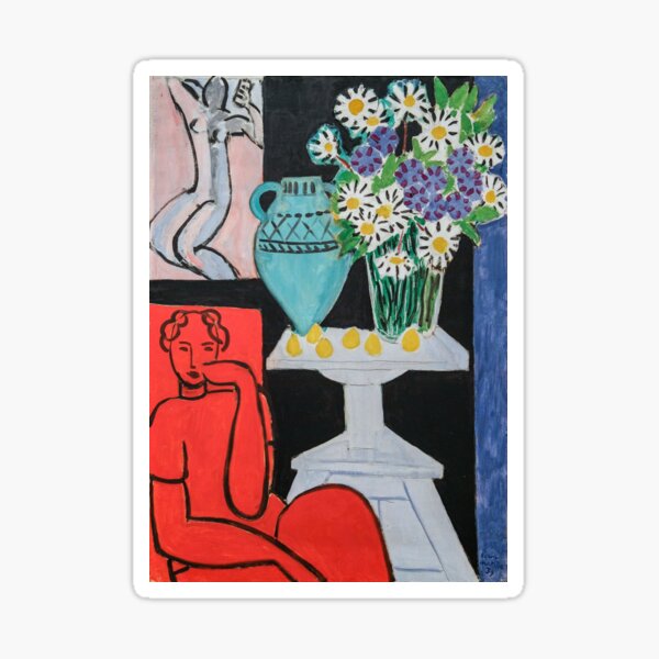 Vista previa del artículo con la obra «Matisse - Mujer y flores», diseñado y vendido por PremaWarde.
