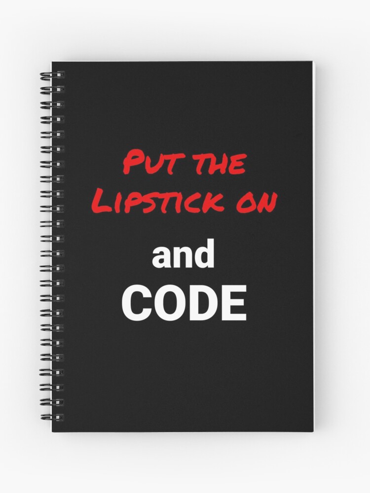Thumbnail 1 of 3, Journal, Put The lipstick On And Code for Female Developer designed and sold by thingsilove.