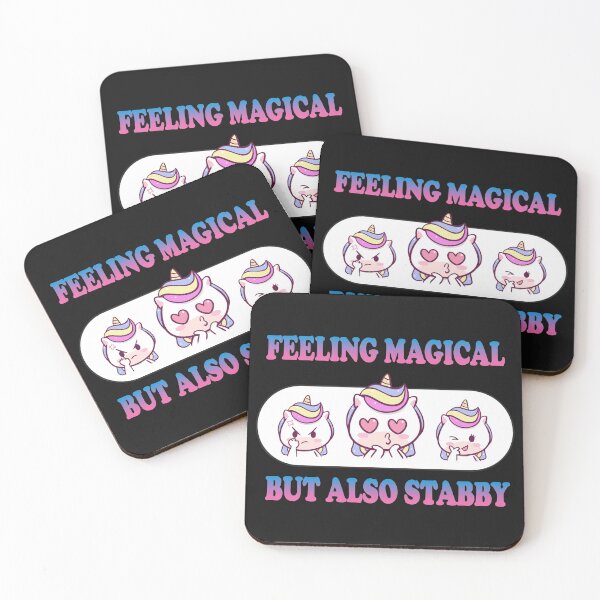 Item preview, Feeling Magical But Also Stabby Essential Classic Sticker And Shirt Design designed and sold by Glike.