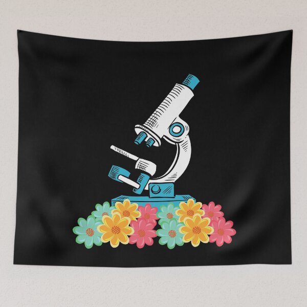 Item preview, WATERCOLOR FLOWER POWER MICROSCOPE SCIENCE designed and sold by Hippiesole.