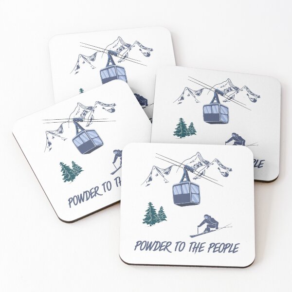 Item preview, Powder to the People Ski Lift Resort Winter Sports designed and sold by TheInkElephant.