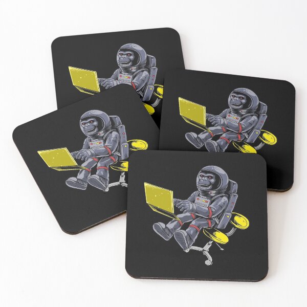 Item preview, Blue Soviet Monkey Astronaut In Deep Space  designed and sold by Mustard Prophet.