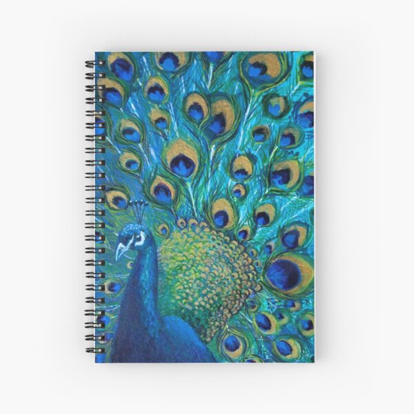 Peacock Full Glory 2 Spiral Notebook