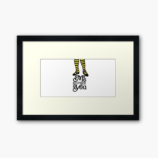 The Bumblebee Tights, Me Before You- Jojo Moyes Framed Art Print for Sale  by AlenaPrior