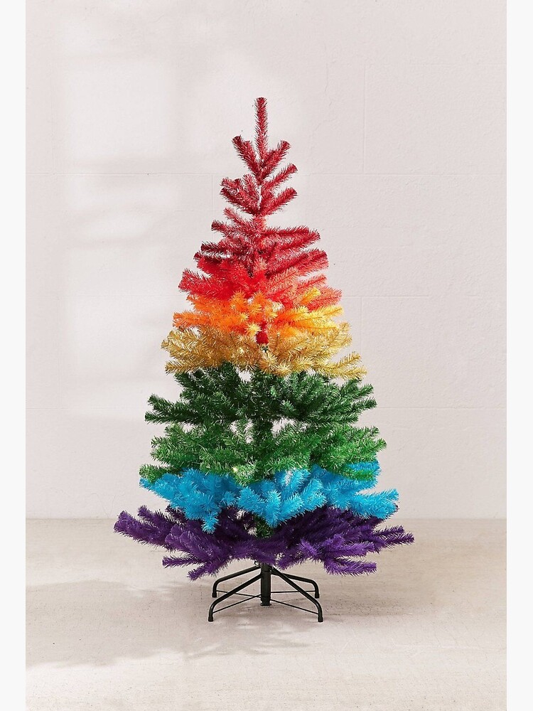 Rainbow Christmas tree gay Christmas tree lgbt  Art Board Print for Sale  by emcazalet