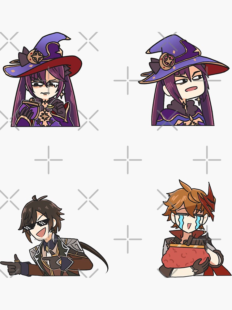 funny gacha doodle set of characters by Chorvaqueen