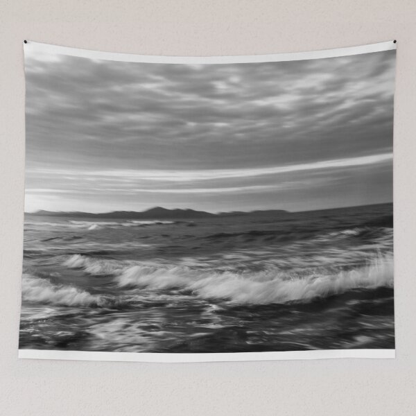 Item preview, BLACK AND WHITE - MAJORCA - BEACHES - CALA MESQUIDA - PHOTO  designed and sold by Tropical Blood.