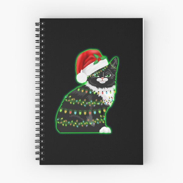 Item preview, Black Cat christmas light funny cat lover christmas designed and sold by ZenCloak.