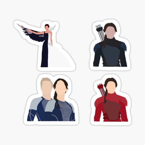 Paquete de pegatinas Katniss Everdeen de Los juegos del hambre Pegatina