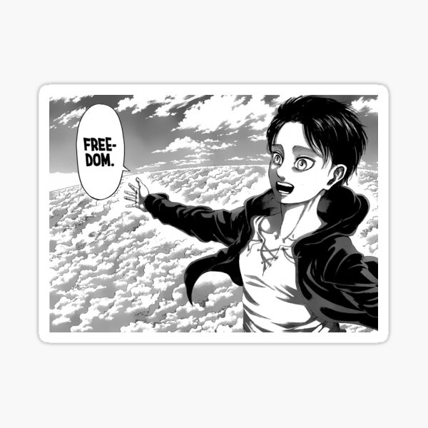 AOT Eren Jaeger Screams Sticker - Attack of Titan Sticker Download