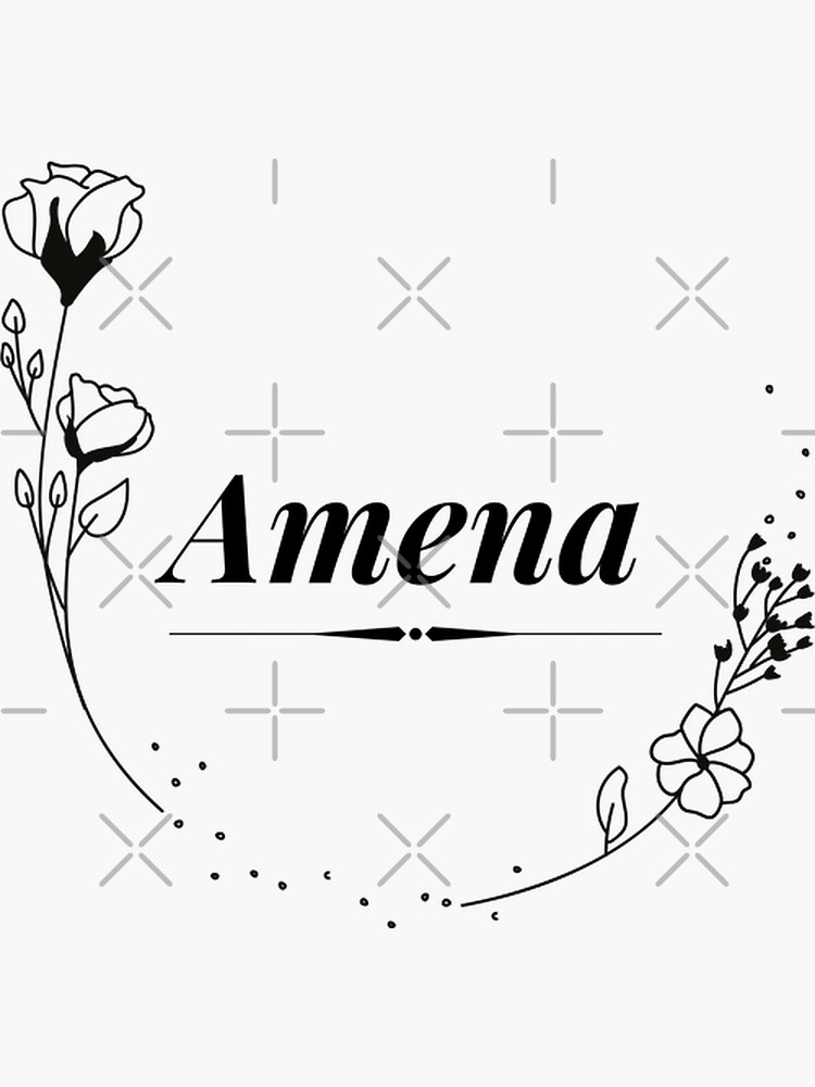 "custom name amena " Sticker for Sale by Rossmart Redbubble