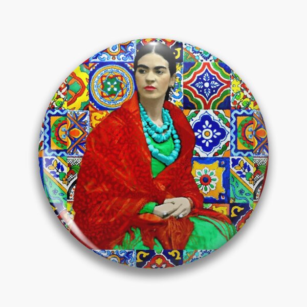 Item preview, Frida Kahlo Portrait with Mexican Tiles designed and sold by FridaArtGallery.