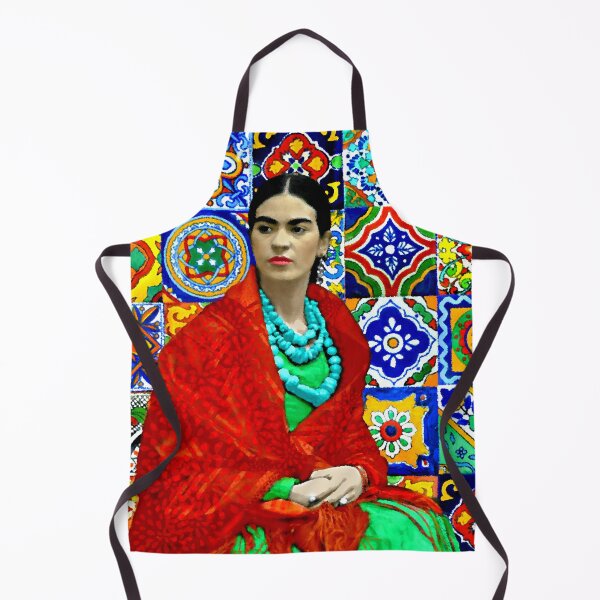 Item preview, Frida Kahlo Portrait with Mexican Tiles designed and sold by FridaArtGallery.
