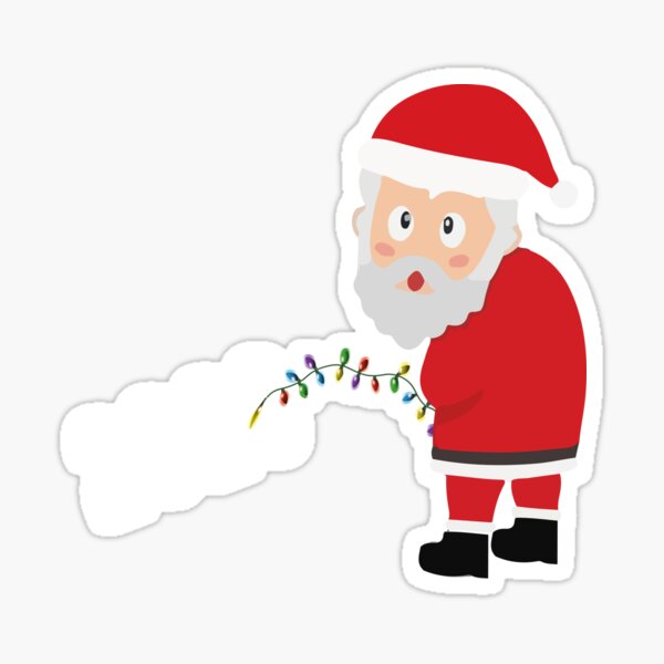Santa orinando en 2020 Pegatina
