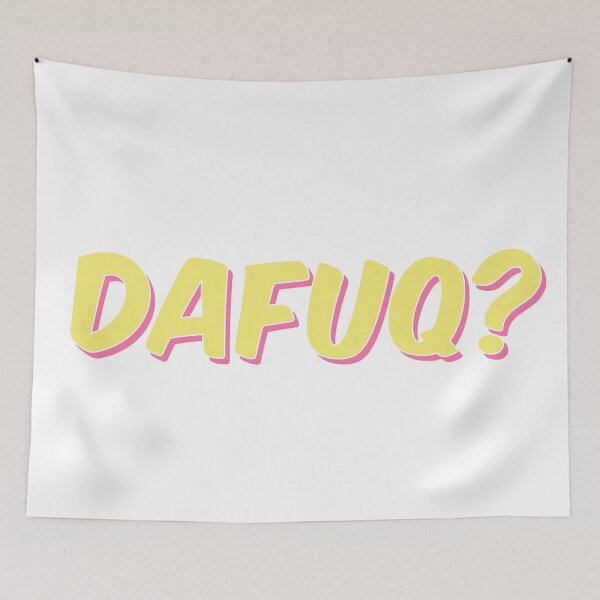Item preview, Dafuq? - pink and yellow designed and sold by synthesizer.
