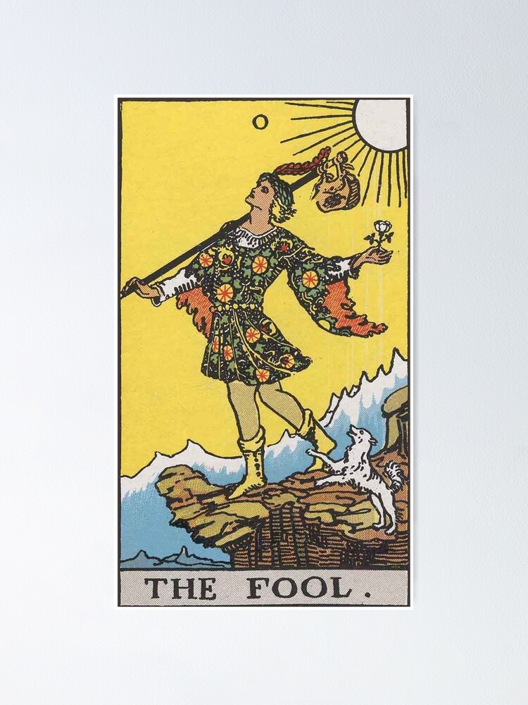 sektor champion tæmme The Fool Tarot Card Rider Waite Classic" Poster for Sale by kayute |  Redbubble
