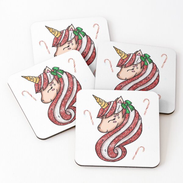 Item preview, Candy Cane Christmas Unicorn Kawaii Magical designed and sold by Jolly-Yosei.