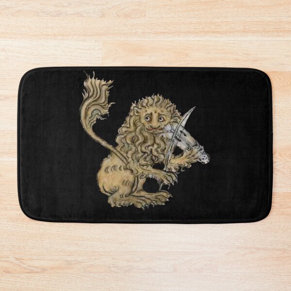 Item preview, Medieval Lion Playing Music - Middle Ages Art designed and sold by Qrhoo.